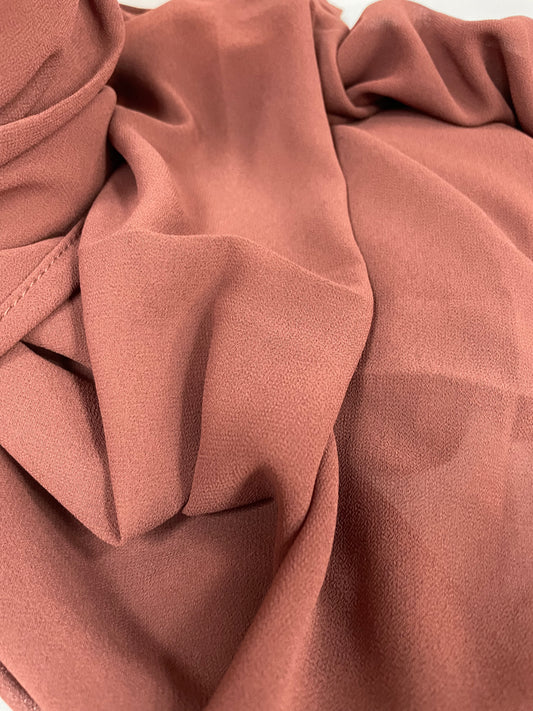 Chiffon Hijab dunkelbraun