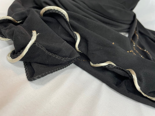 Permium Jersey Hijab mit Stras in schwarz