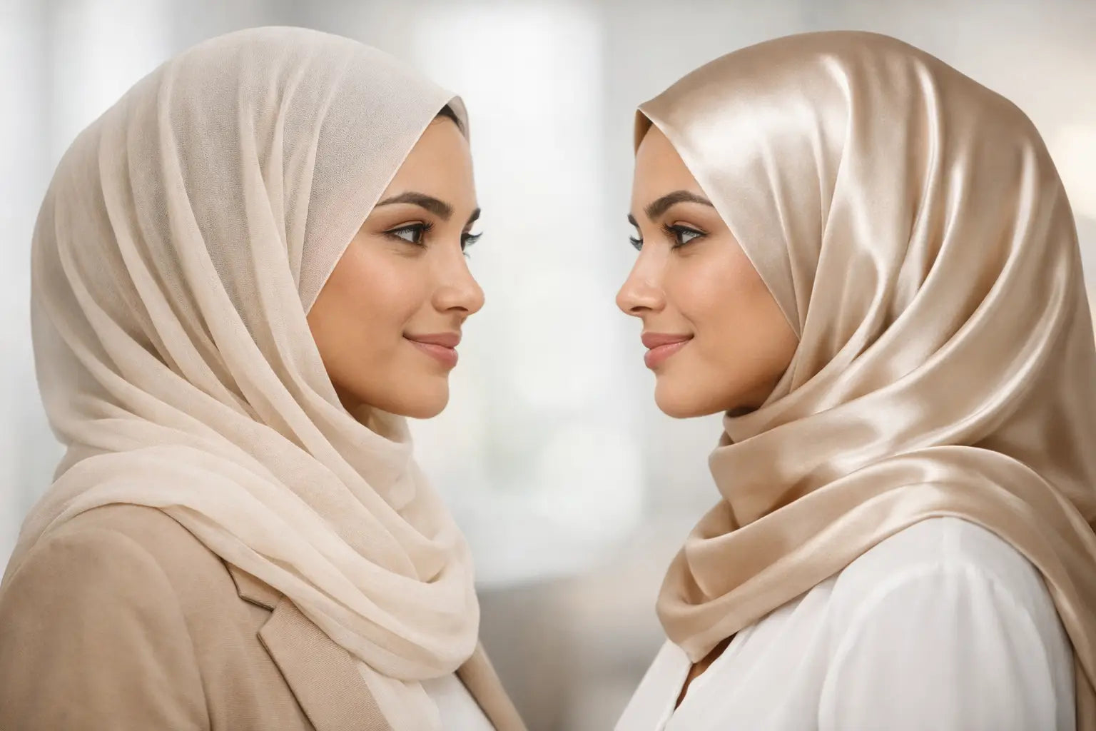 Chiffon oder Satin Hijab - was passt besser?