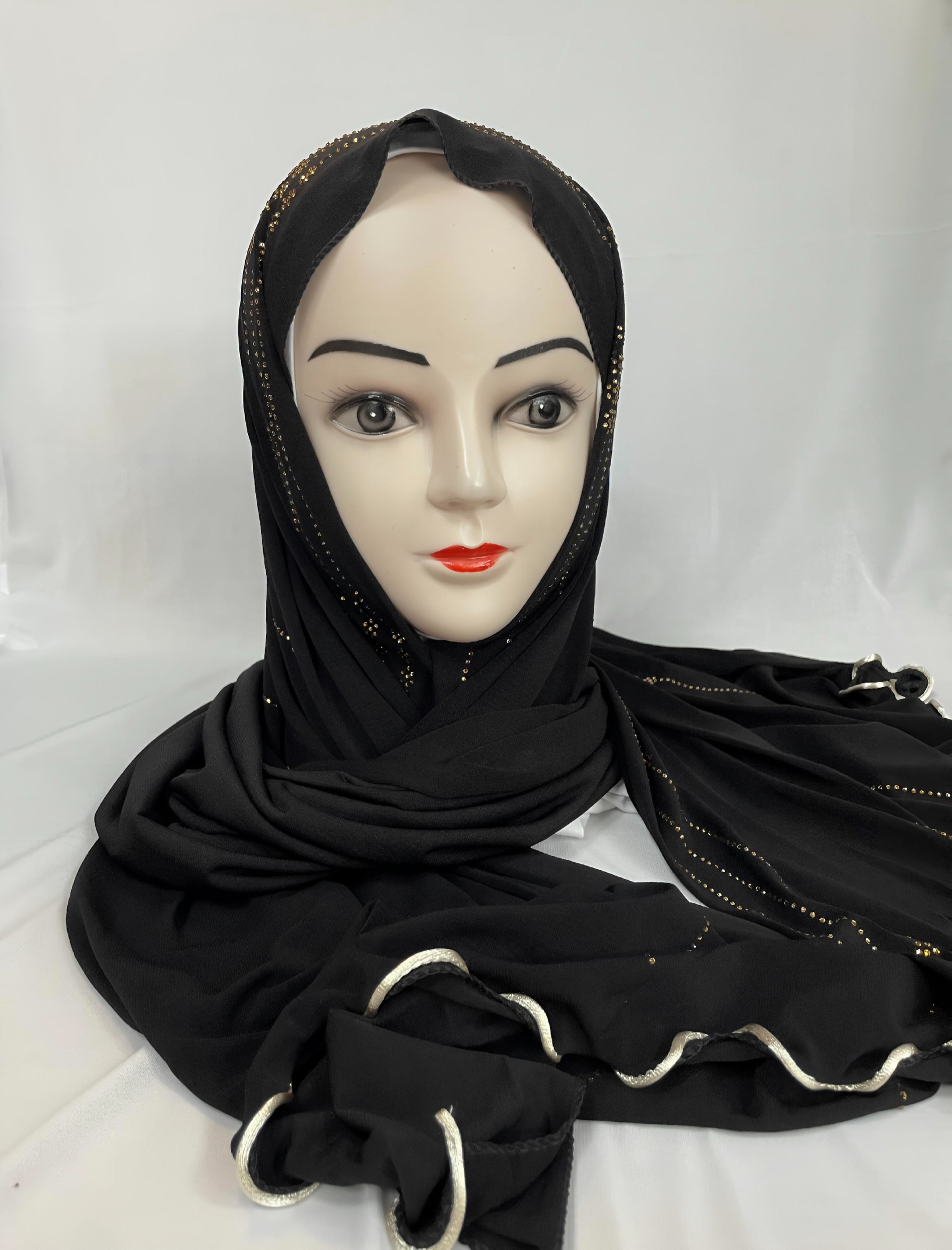 Premium Jersey Hijab mit Stras