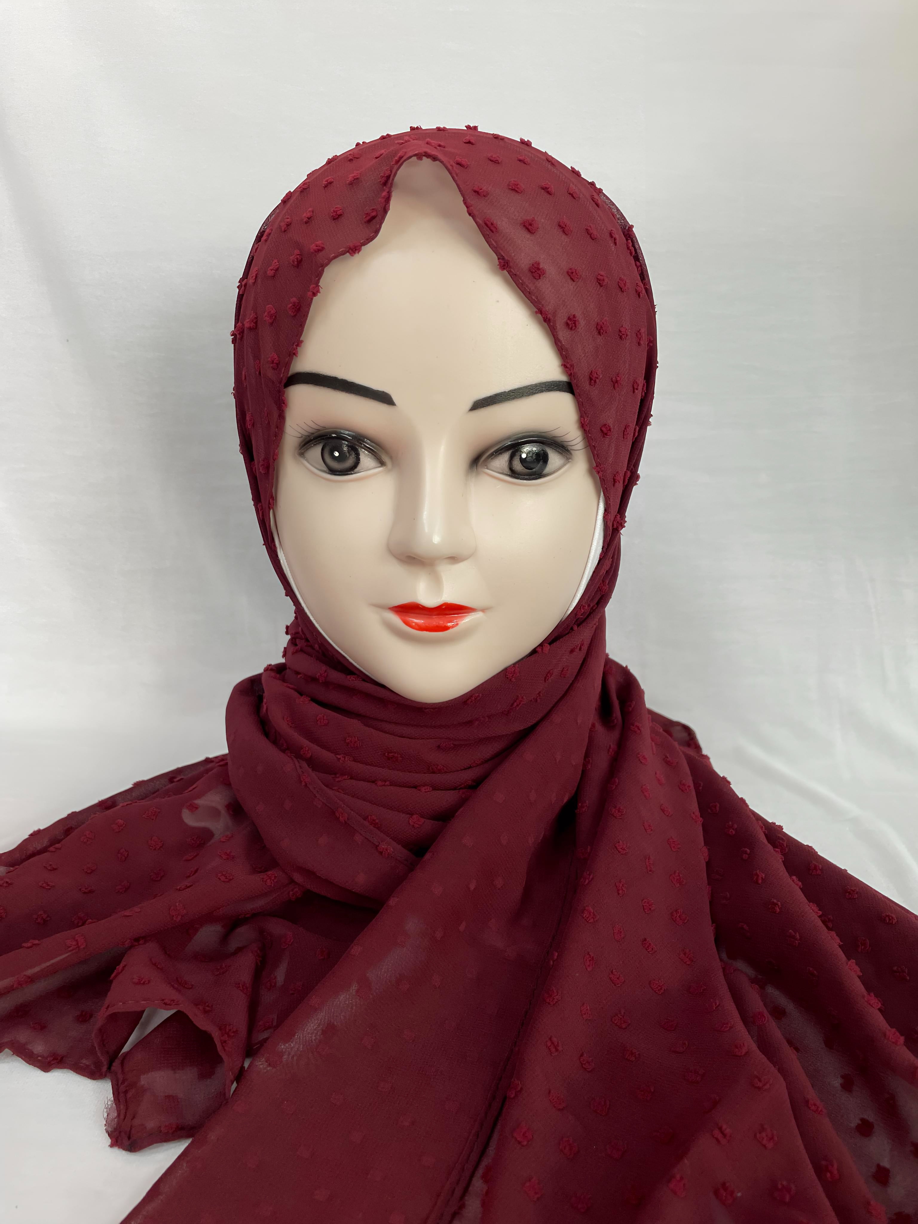 Chiffon Hijab bestickt