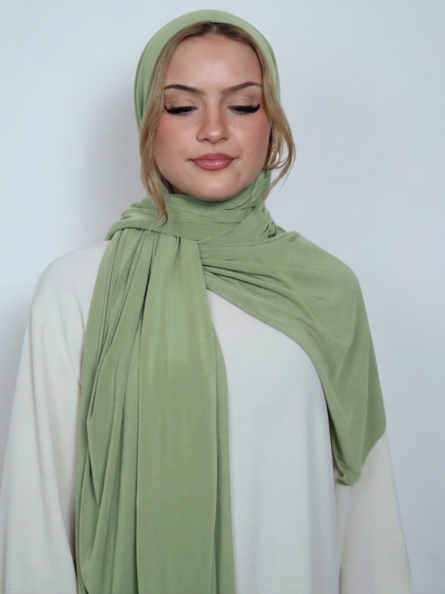 Chiffon Hijab hellgrün