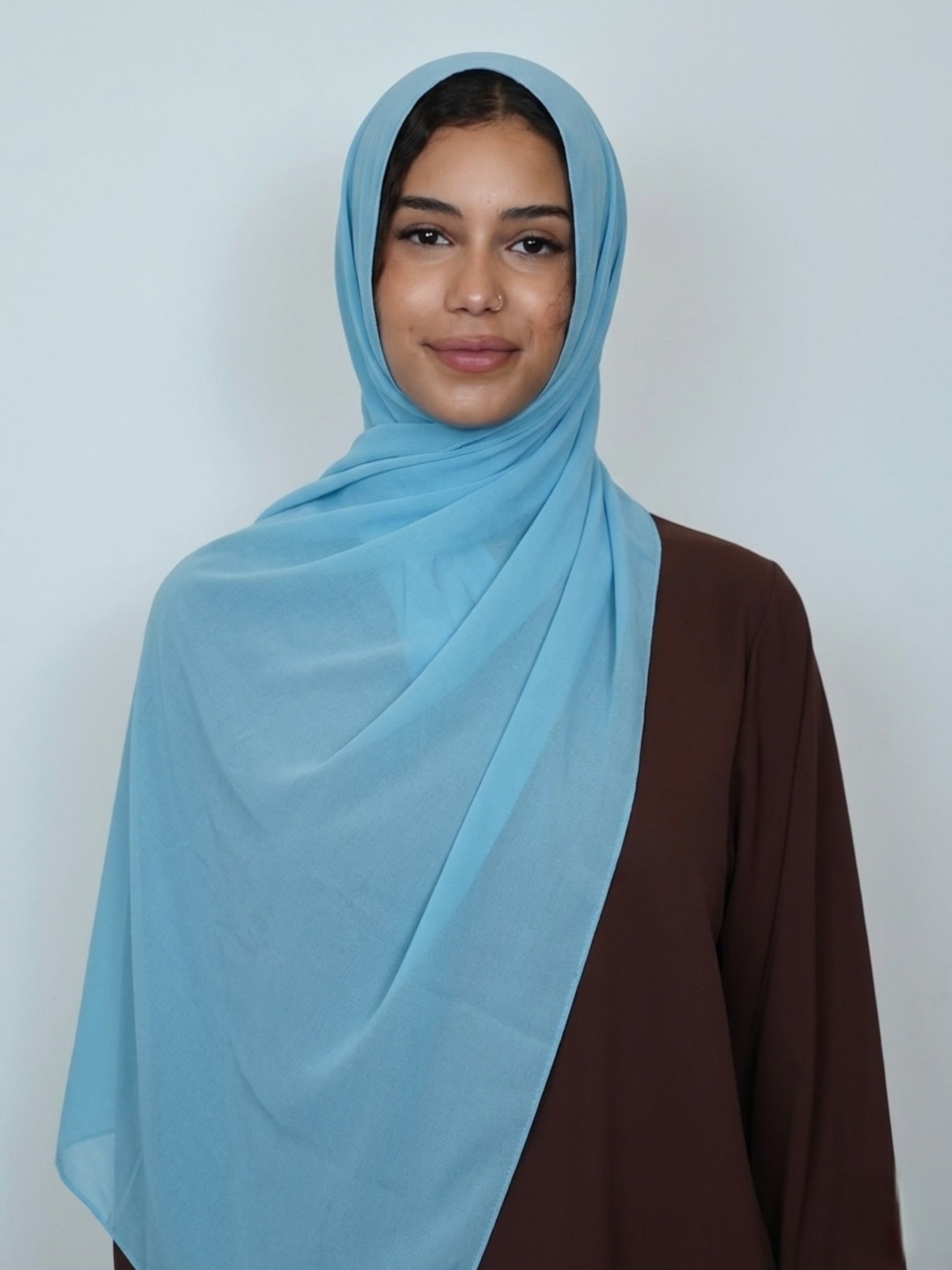 Chiffon Hijab hellblau
