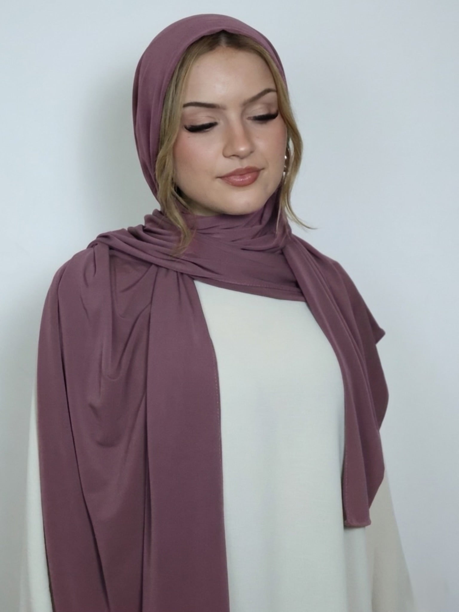 Chiffon Hijab dunkelrosa