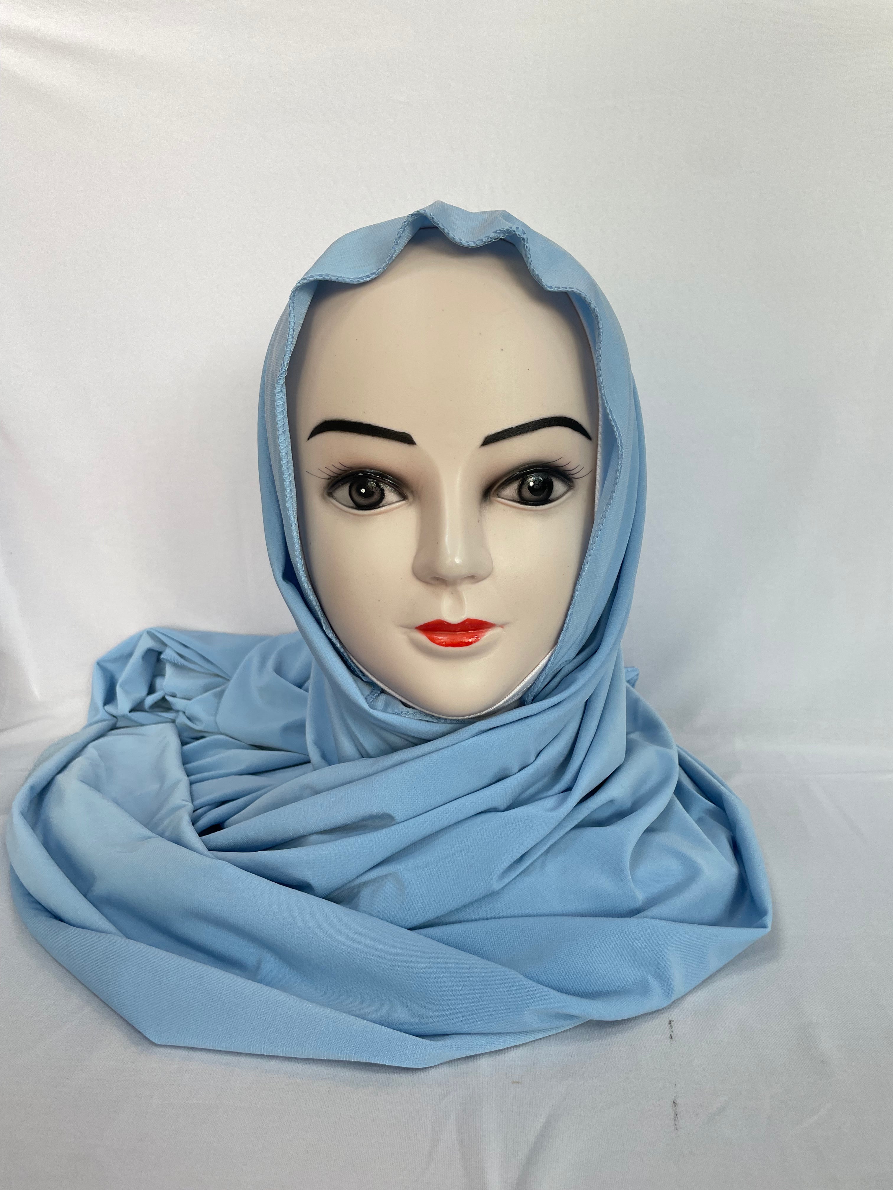 Jersey Hijab hellblau