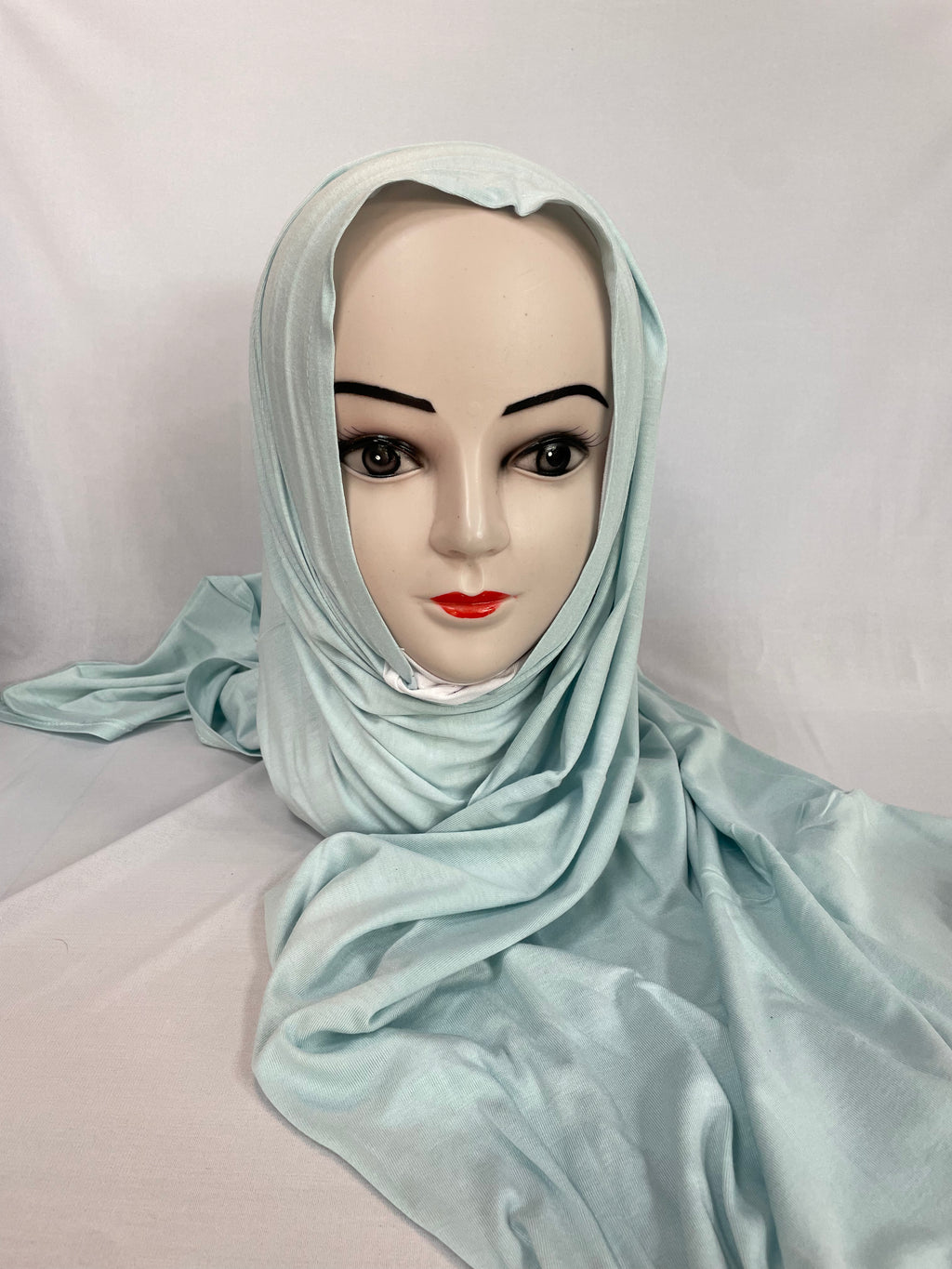 Baumwoll-Jersey Hijab hellblau