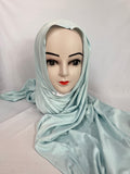 Baumwoll-Jersey Hijab hellblau