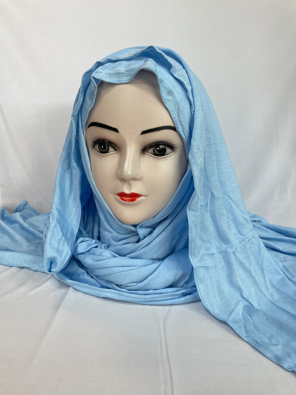 Baumwoll-Jersey Hijab babyblau