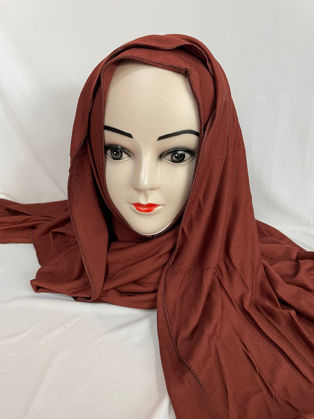 Baumwoll-Jersey Hijab braun