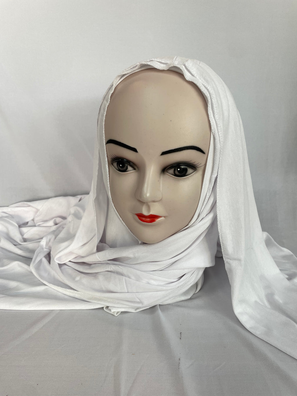 Baumwoll-Jersey Hijab weiß
