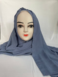 Chiffon Hijab dunkelgrau