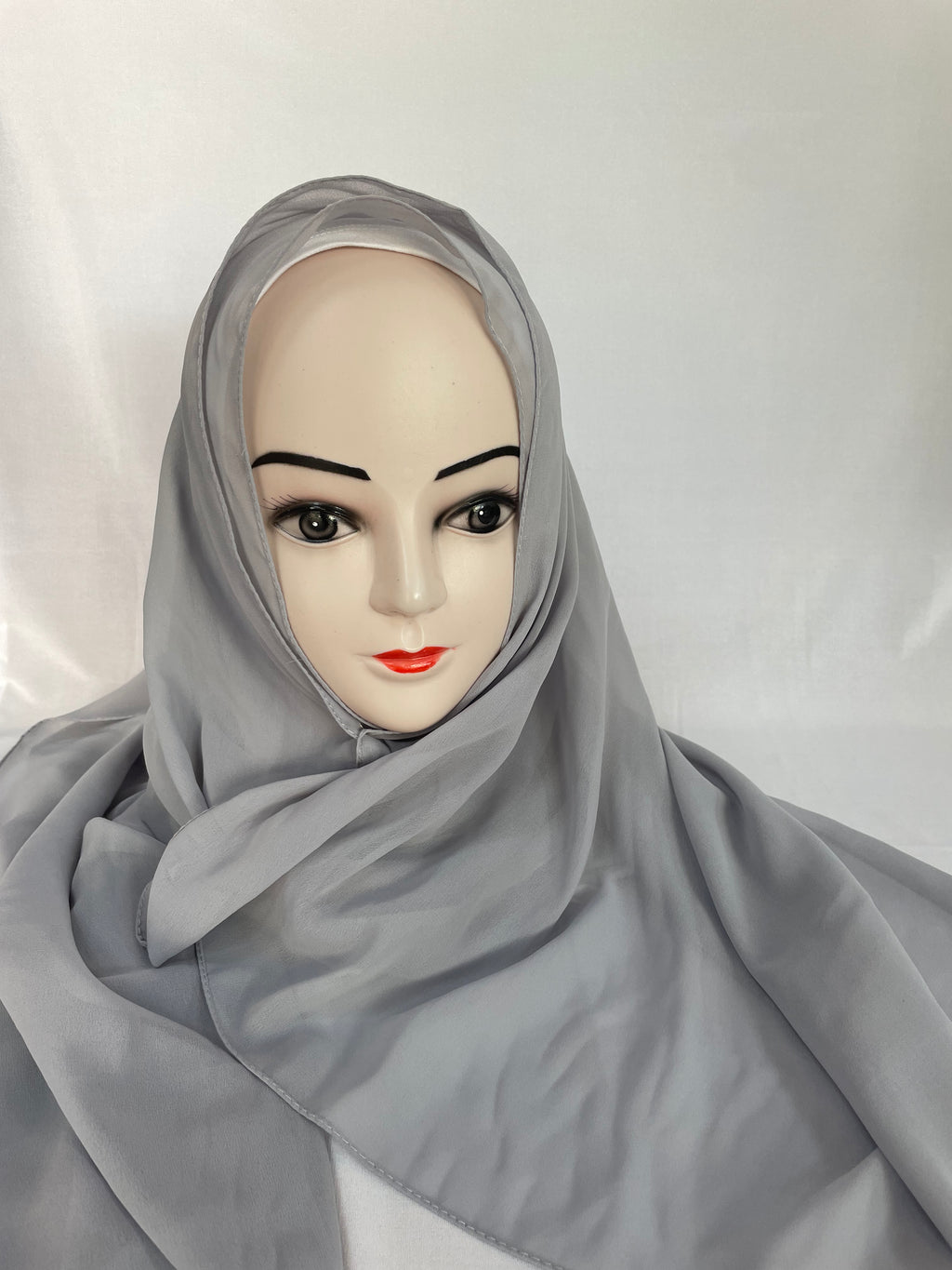 Chiffon Hijab grau