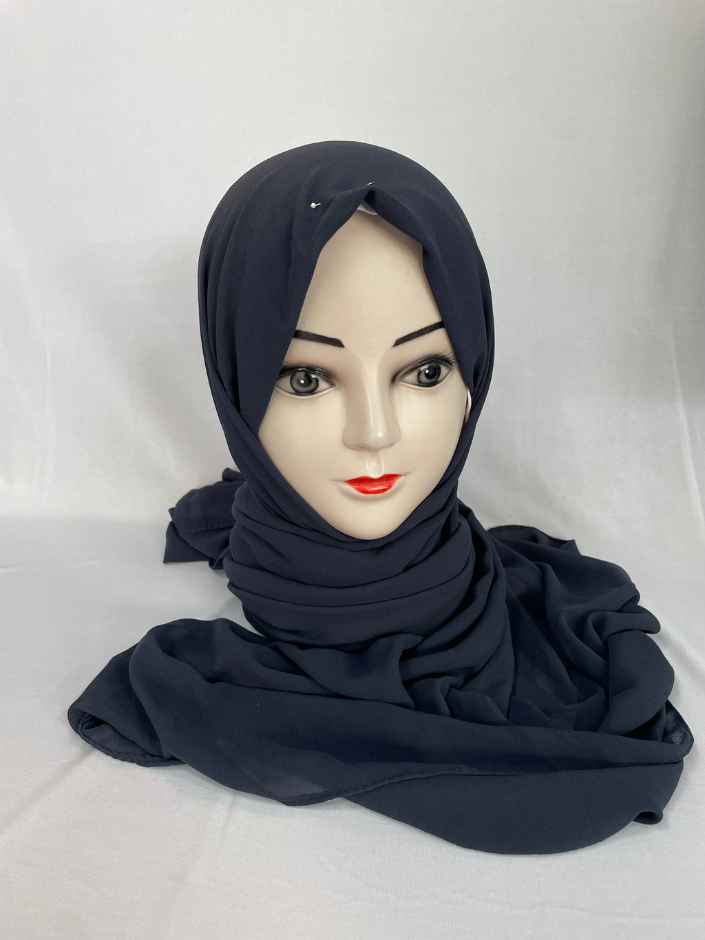 Chiffon Hijab dunkelblau