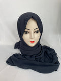 Chiffon Hijab dunkelblau