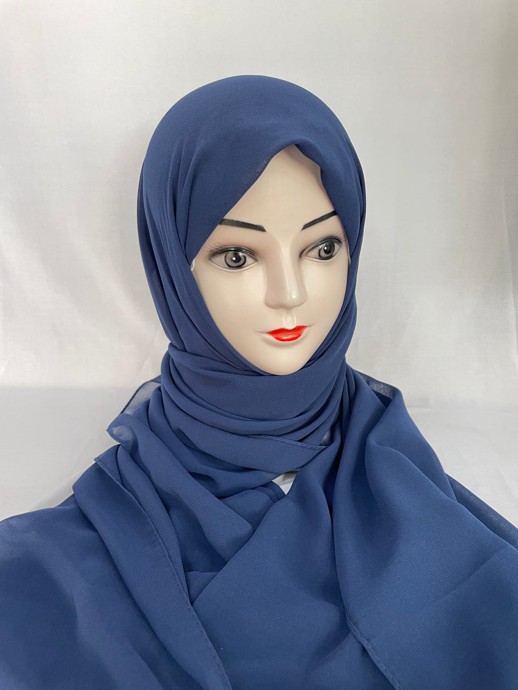 Chiffon Hijab blau