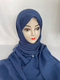 Chiffon Hijab blau