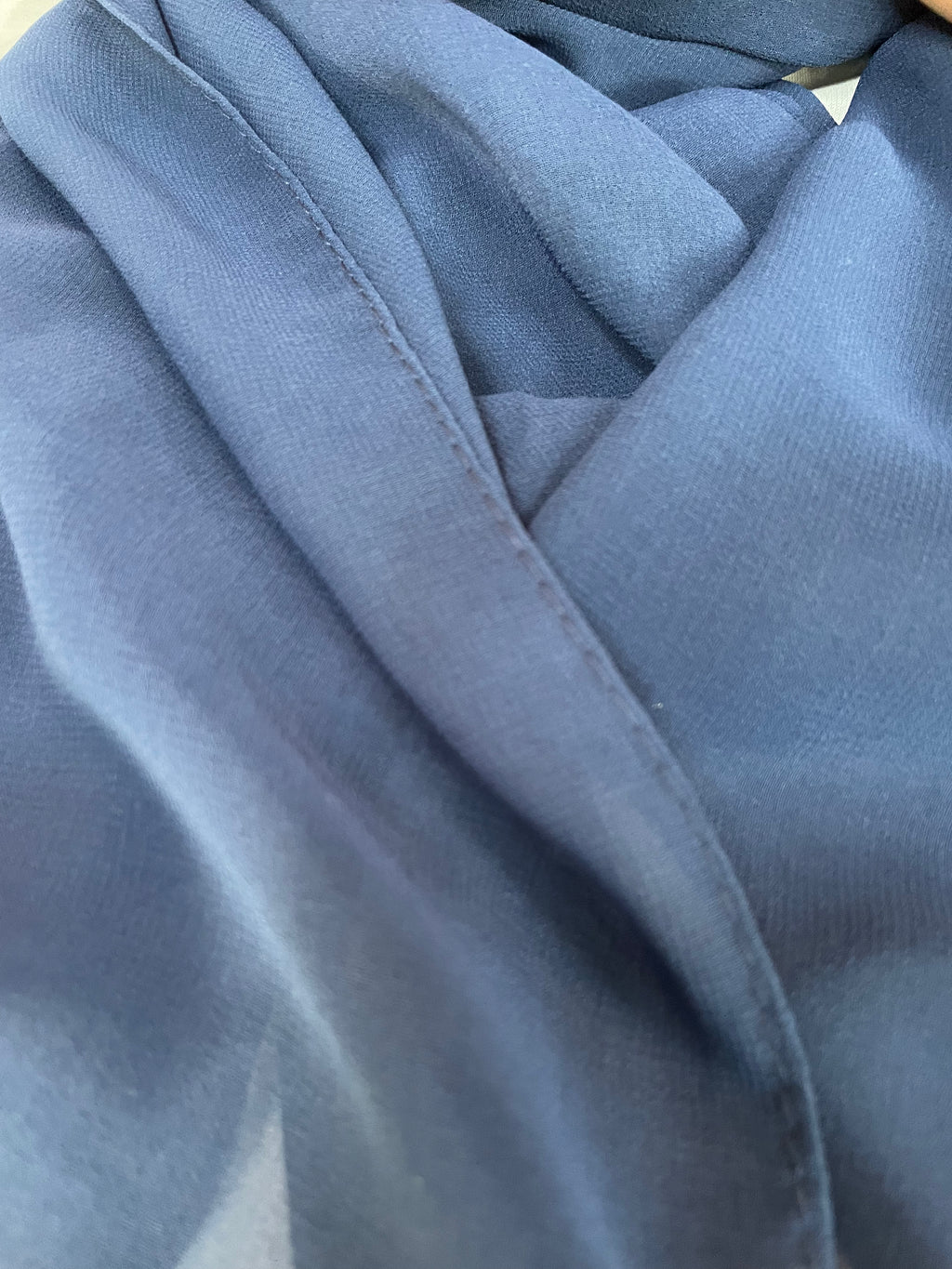 Chiffon Hijab blau