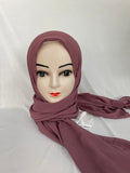 Chiffon Hijab dunkelrosa