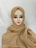 Chiffon Hijab hellbraun