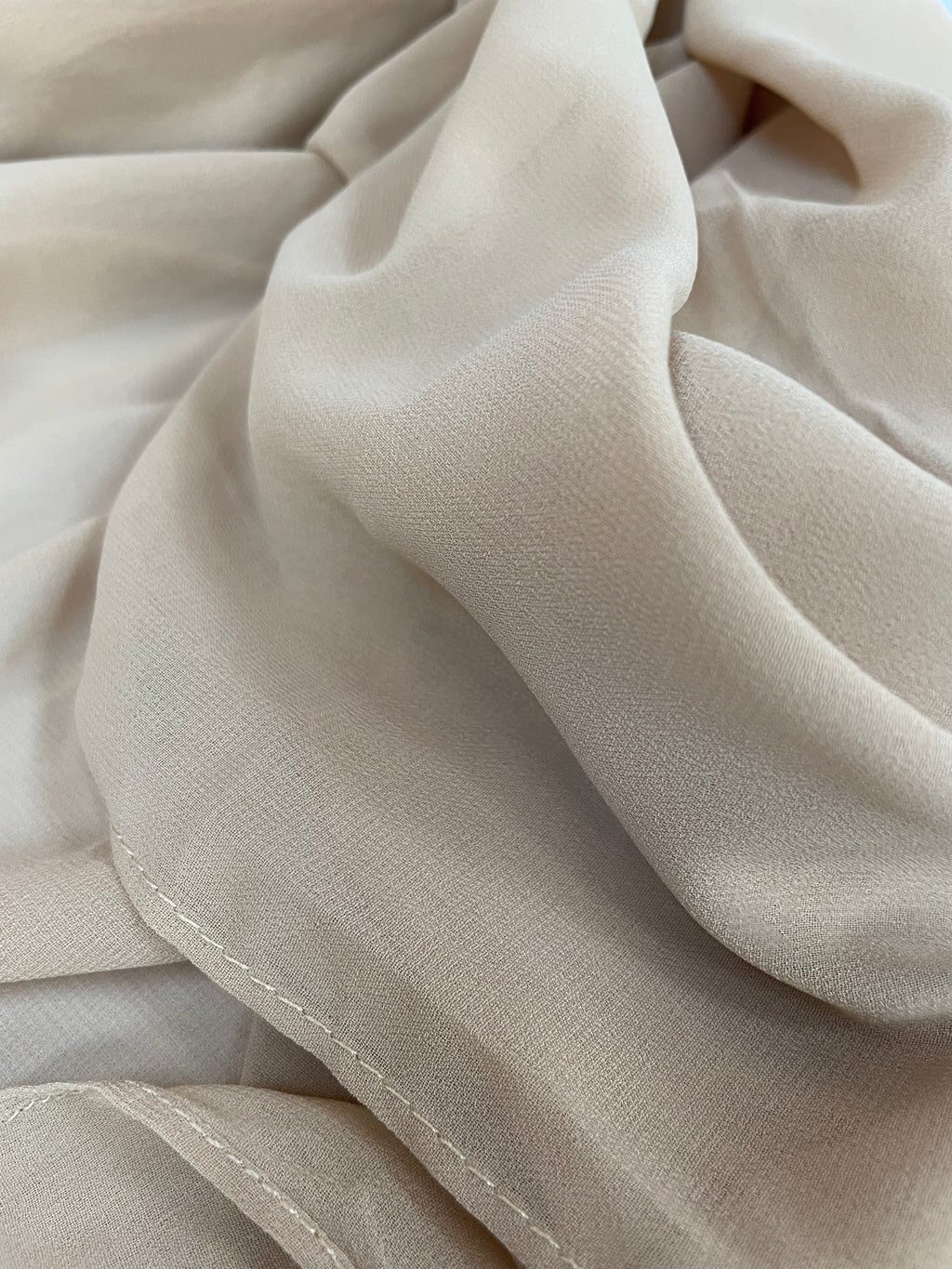 Chiffon Hijab hellbraun