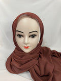 Chiffon Hijab dunkelbraun