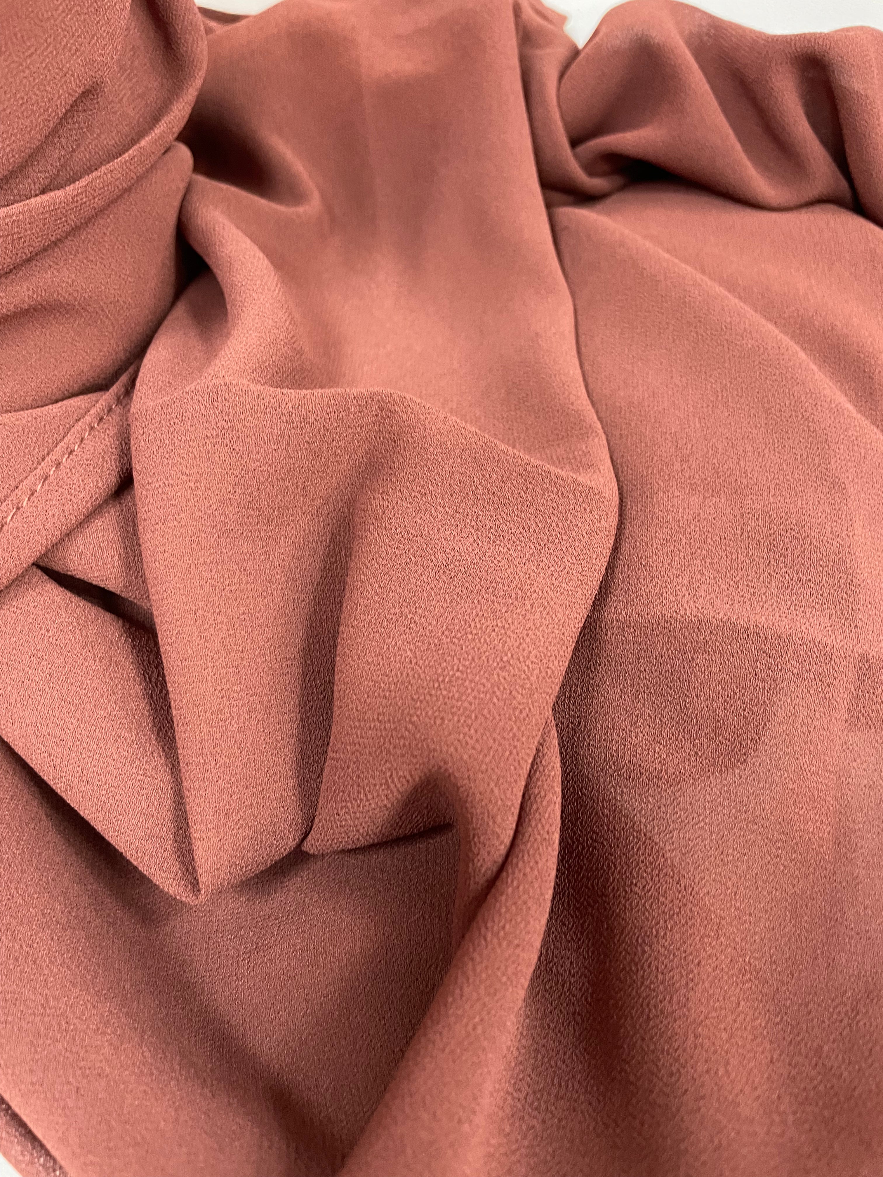 Chiffon Hijab dunkelbraun