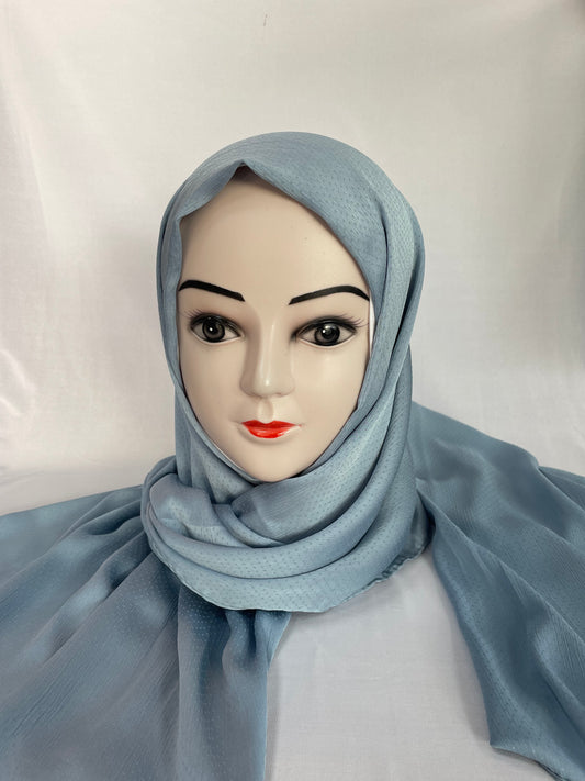 Satin Hijab hellblau