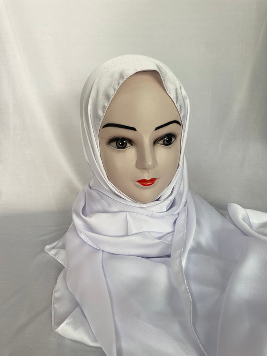 Satin Hijab weiß
