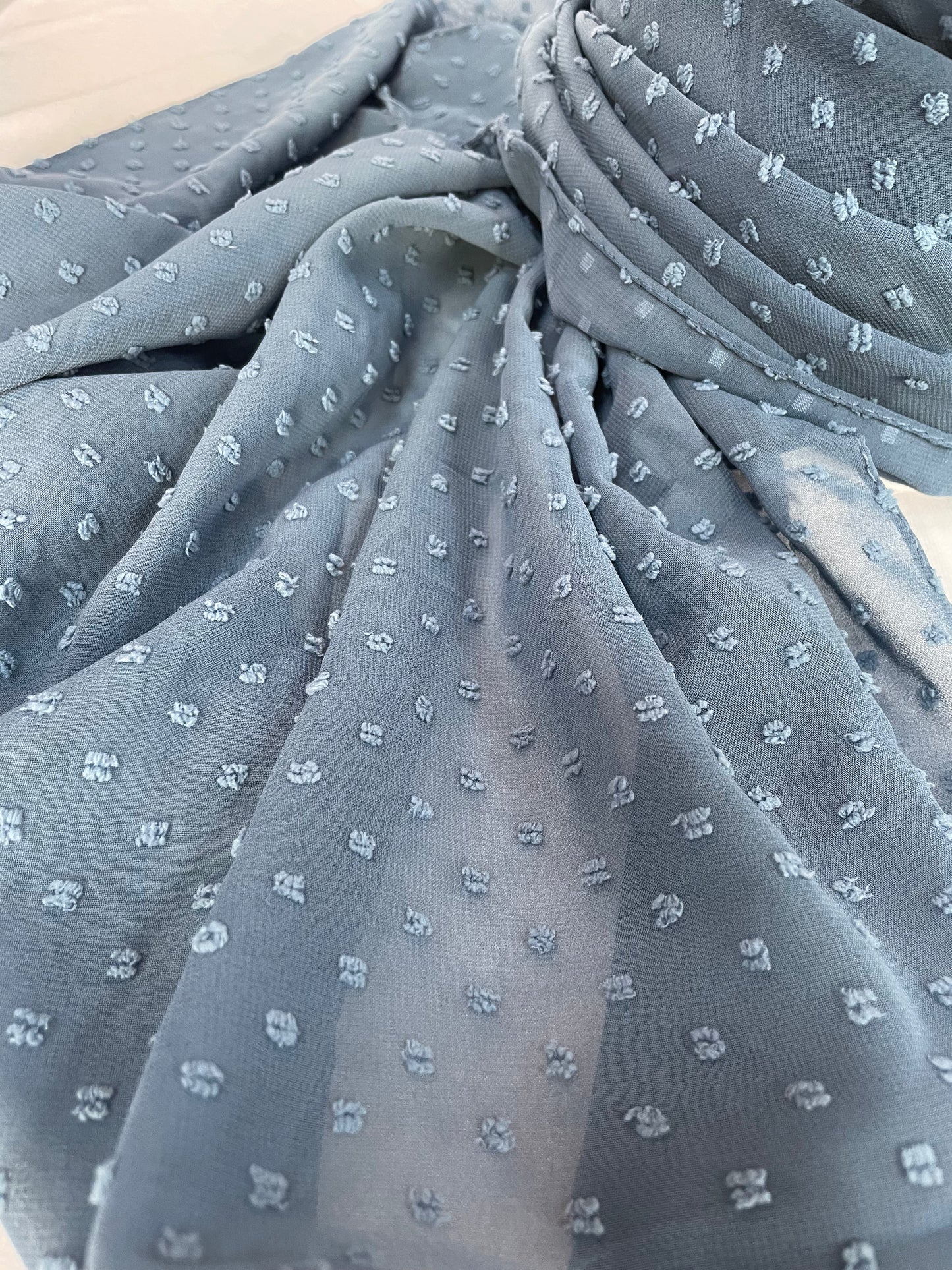 Bestickten Chiffon Hijab in Blau