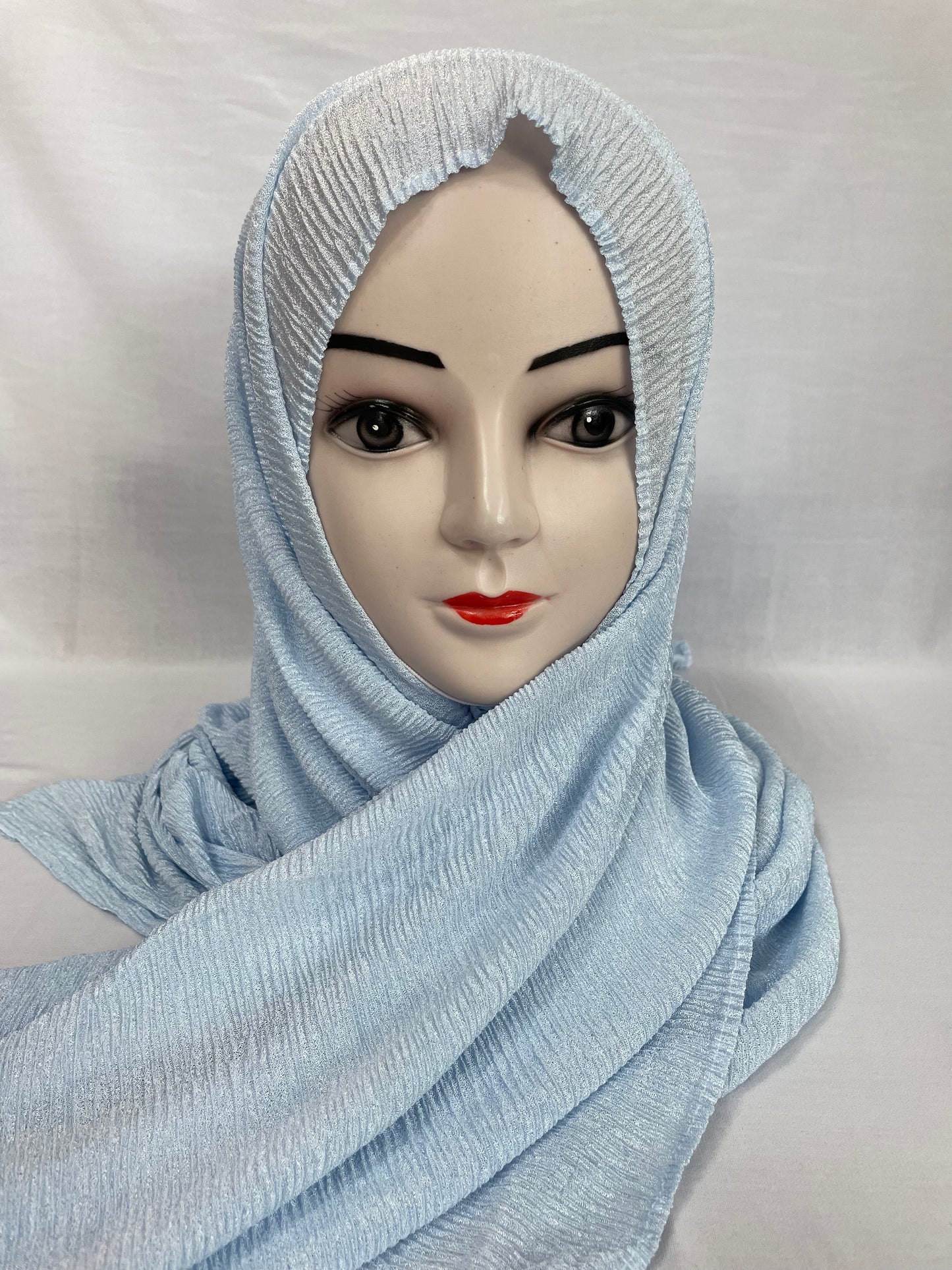 Kaschmir Hijab Hellblau – elegant gestylt
