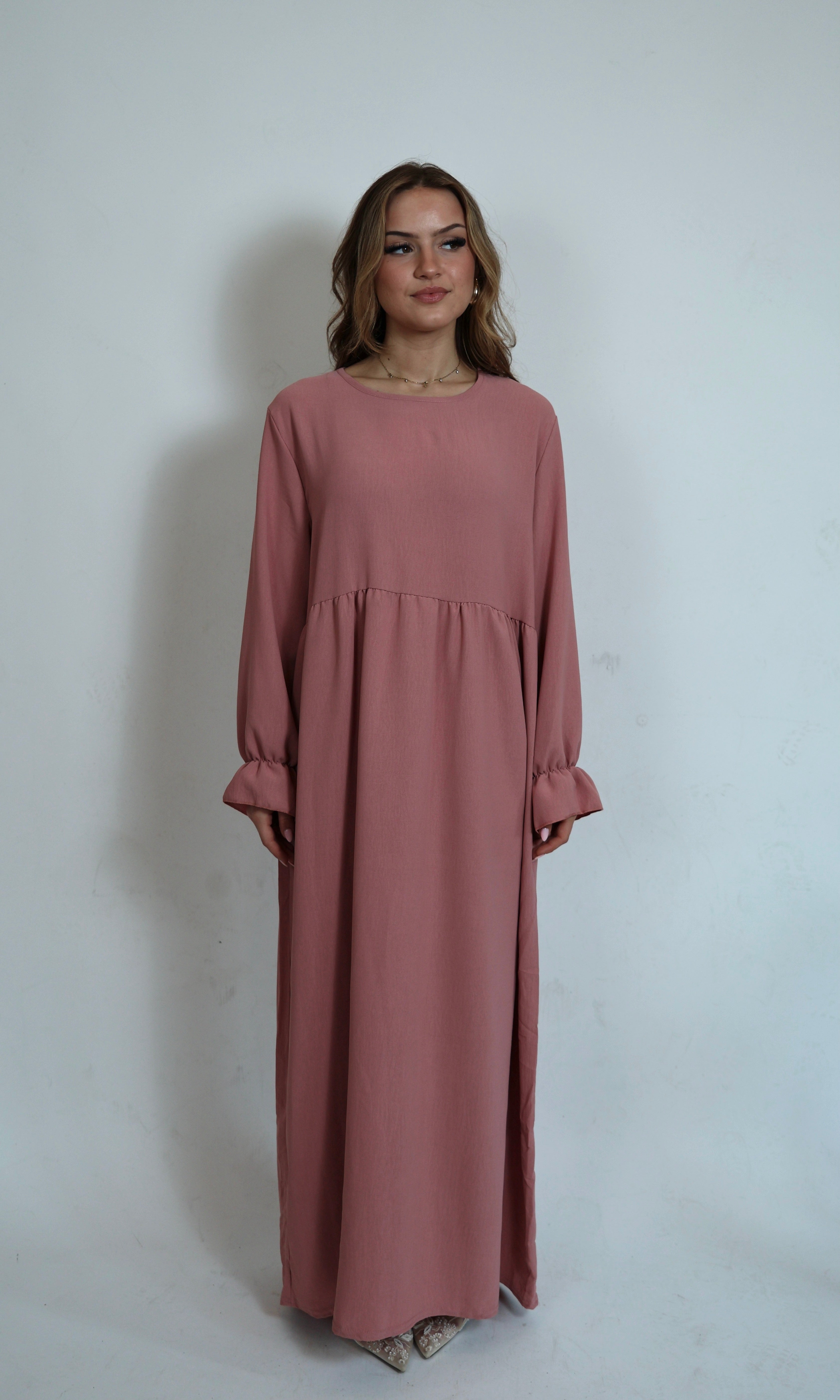 Luftiges Kleid in Rosa