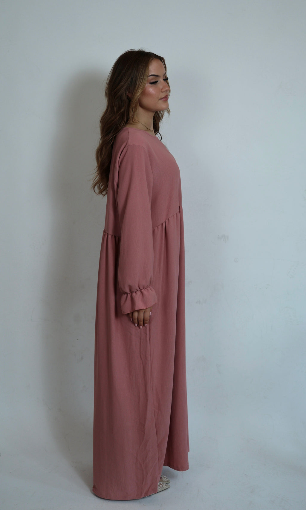 Luftiges Kleid in Rosa