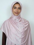 Jersey Satin Hijab Rosa Vorderansicht