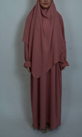 Khimar Rosa frontal, islamisches Kopftuch Damen